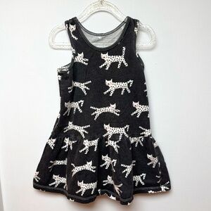 Girl's Winter Water Factory Dress Cat Print 4T